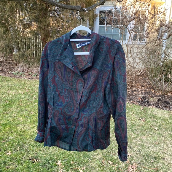 Ralph Lauren Vintage Designer Wool Blouse - Picture 1 of 7